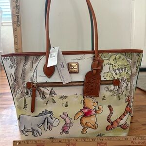 Dooney & Bourke Cream and Brown Artistic Animal Print Tote